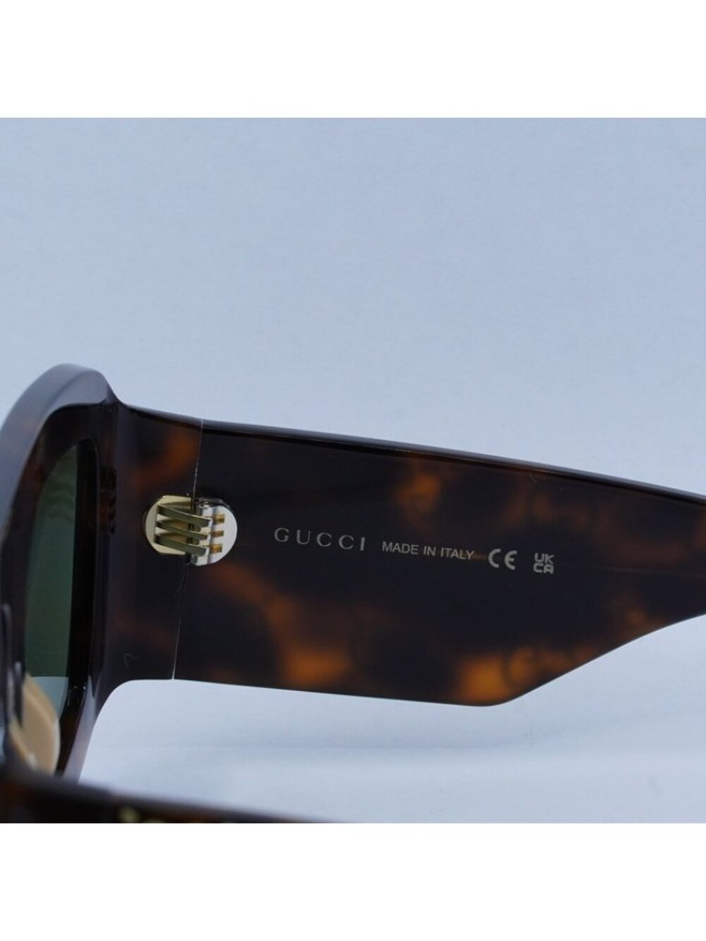 Gucci GG0983S 002 Sunglasses Havana With Gold GG Pattern Square Frame - Picture 6 of 11